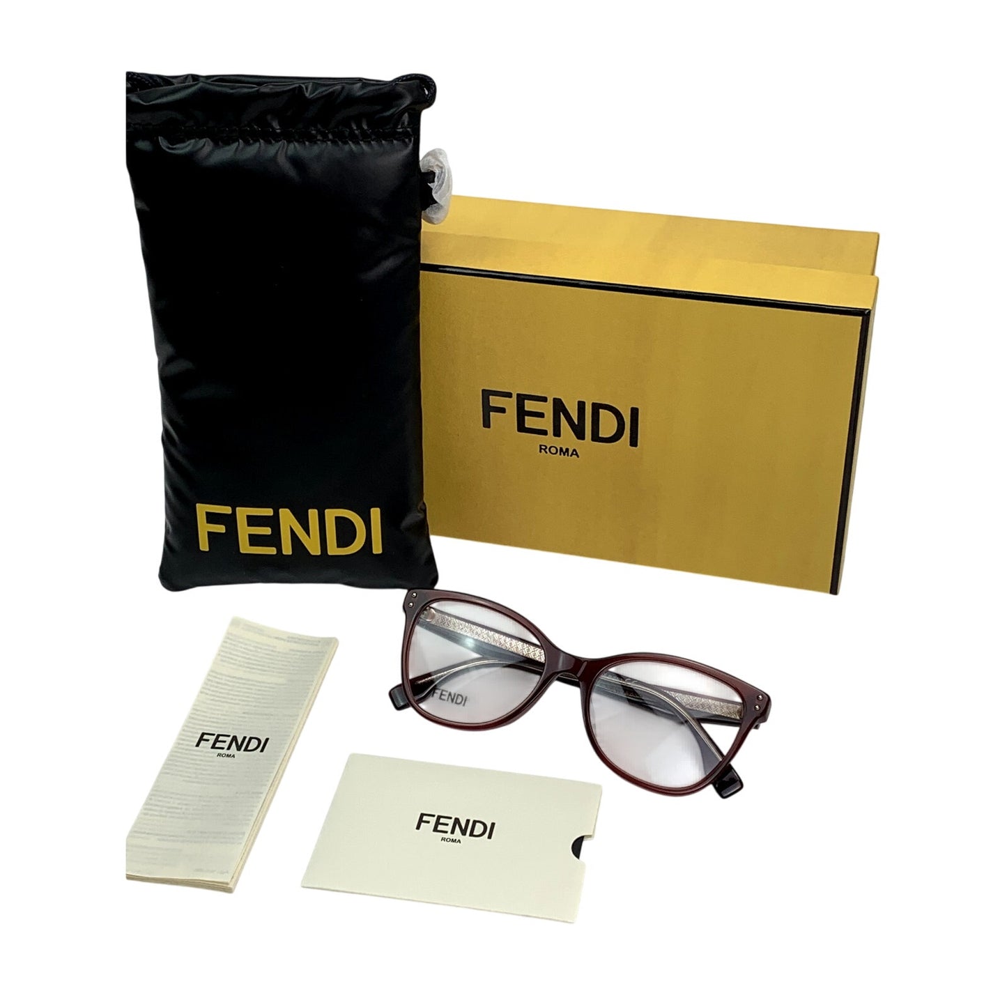 Fendi Eyeglasses FE50006I 53069 Burgundy Women