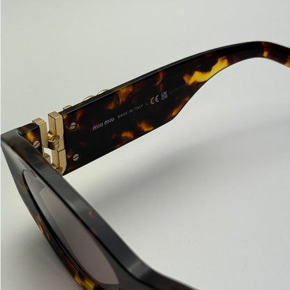 MIU MIU Sunglasses MU11WS 14L20I Honey Havana/Light Purple Brown Women