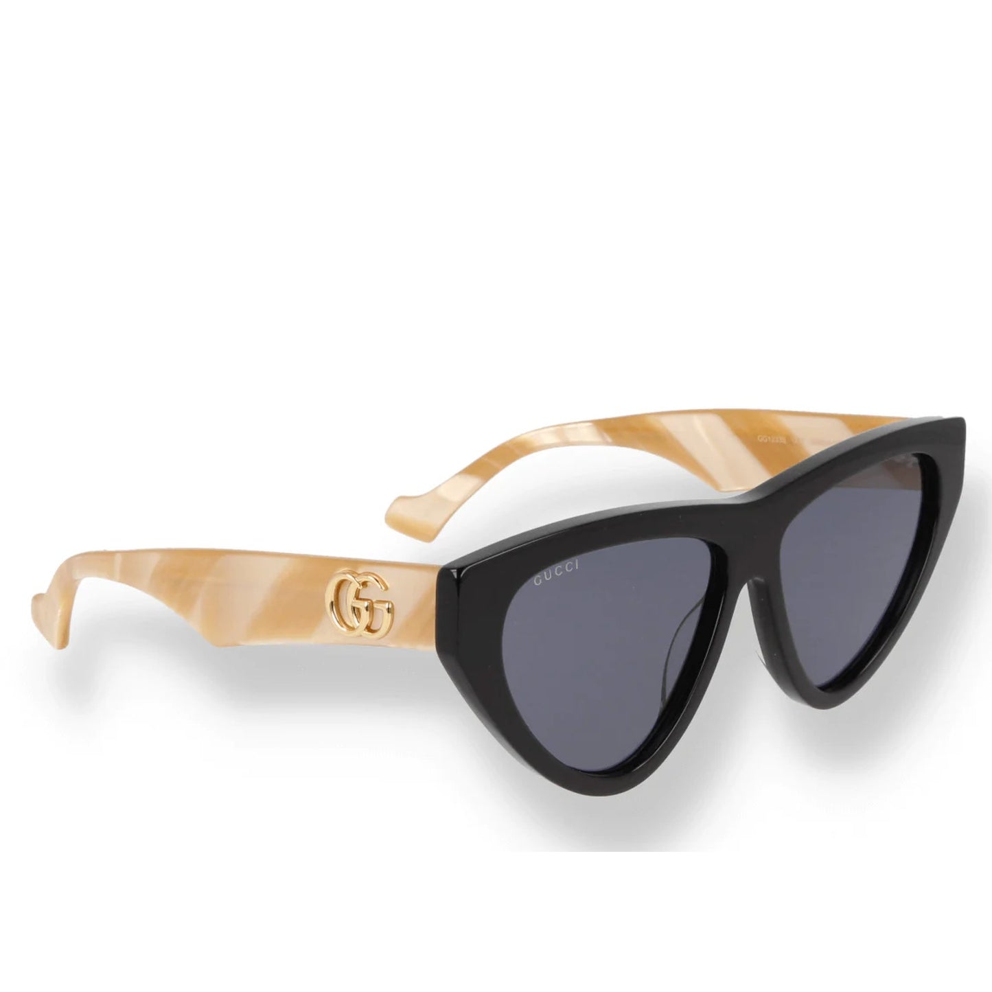 Gucci Sunglasses GG1333S 004 Shiny Black/Blue Women