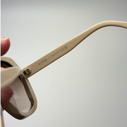 Fendi Sunglasses FE40112I 57F Shiny Beige/Brown Gradient Women