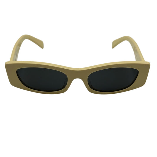 Celine Sunglasses CL40245U 5539A Shiny Solid Butter Beige Grey Women