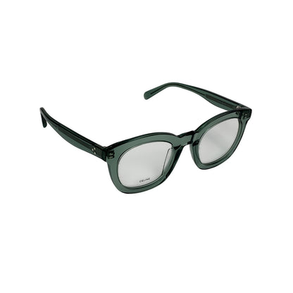 Celine Eyeglasses CL5004IN 48093 Square Transparent Teal Unisex