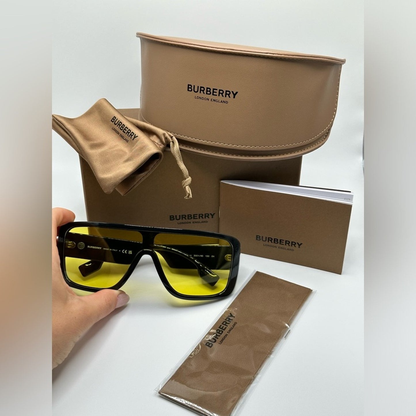 BURBERRY Sunglasses BE4401U 300185 Black/Yellow Men