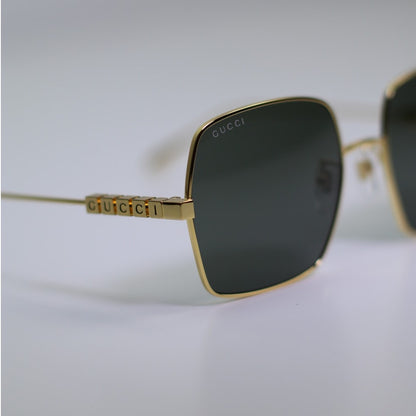 Gucci Sunglasses GG1434S 001 Yellow Gold Grey Women