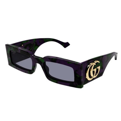 Gucci Sunglasses GG1425S 003 Big Spotted Purple And Green Havana/Grey Lavender