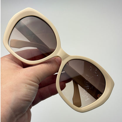 Fendi Sunglasses FE40112I 57F Shiny Beige/Brown Gradient Women