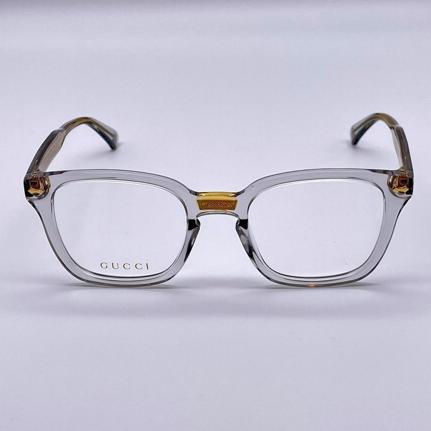 Gucci Eyeglasses GG0184O 005 Grey/Grey Transparent Unisex