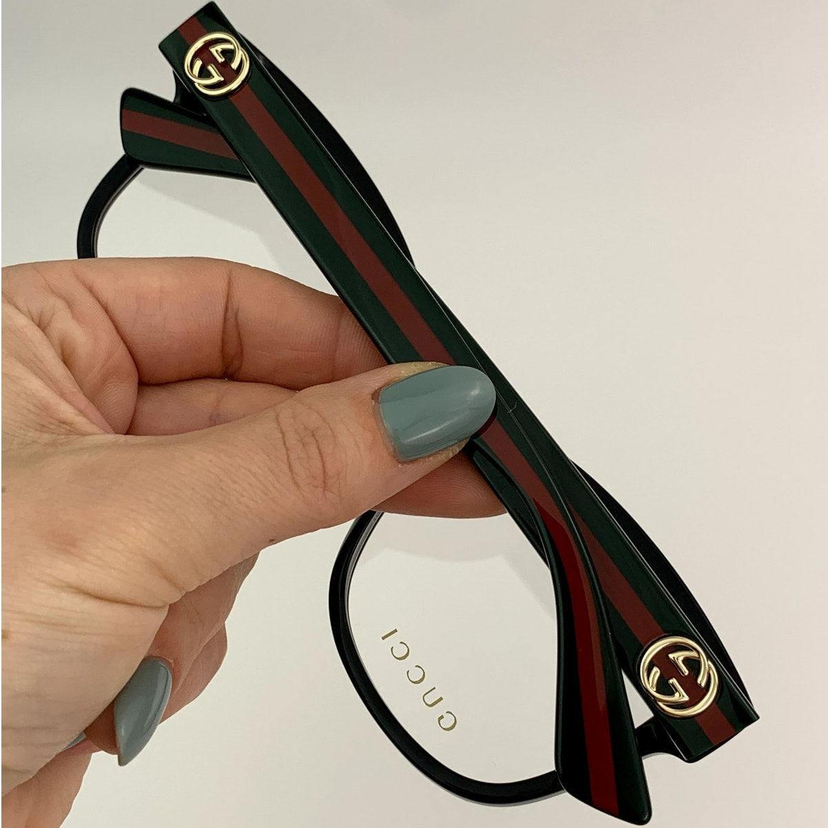 Gucci Eyeglasses GG0038ON 011 Black Green Transperent