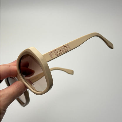 Fendi Sunglasses FE40112I 57F Shiny Beige/Brown Gradient Women