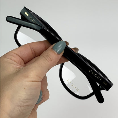 Gucci Eyeglasses GG1526O 001 Black Transparent Men