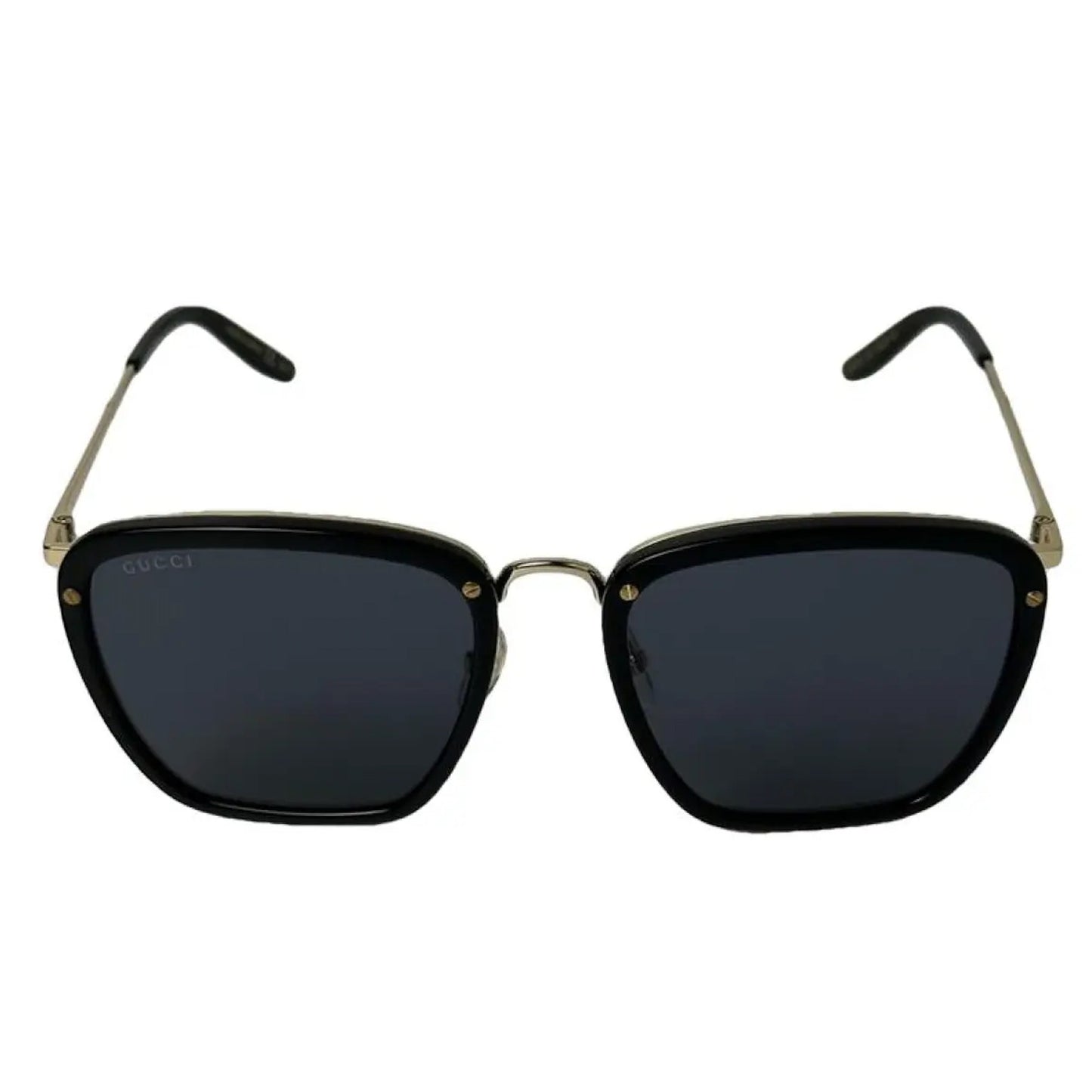 Gucci Sunglasses GG0673S 001 Black Gold Grey Unisex