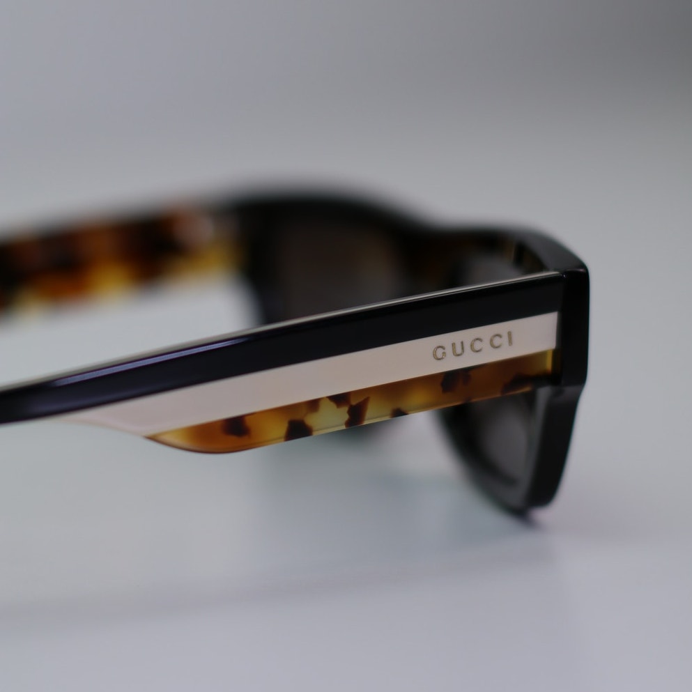 Gucci Sunglasses GG1301S 003 Black Dark Brown Men