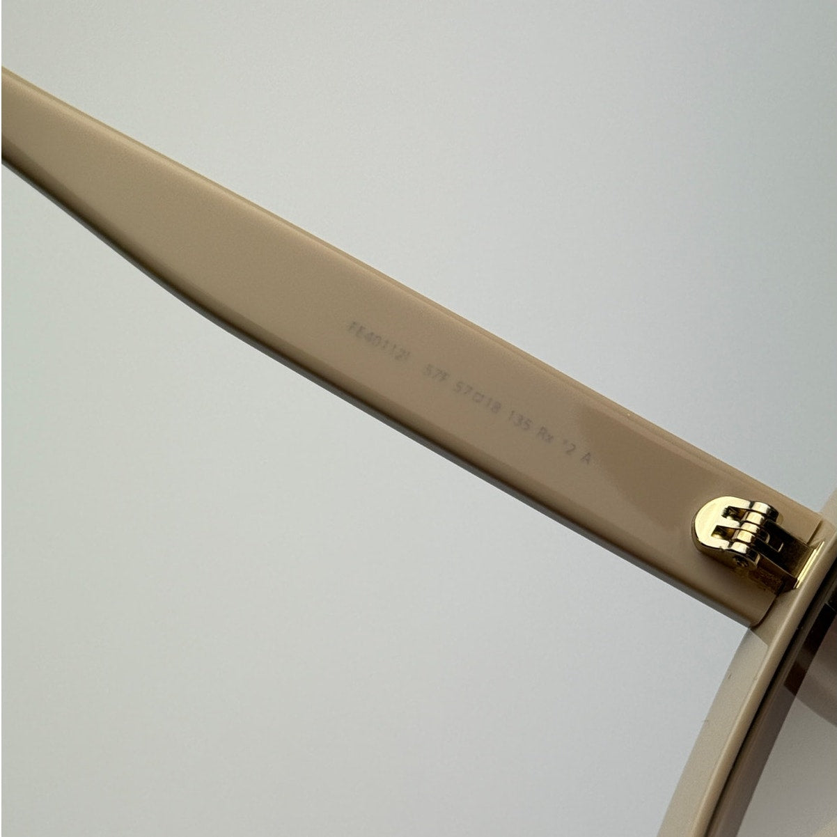 Fendi Sunglasses FE40112I 57F Shiny Beige/Brown Gradient Women