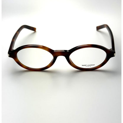 Saint Laurent SL751 JEANNE OPT 003 Shiny Havana/Clear Blue Light Block Eyeglasses