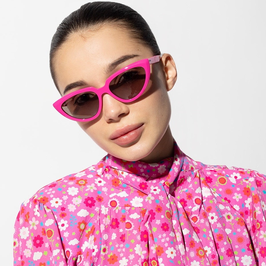 BALENCIAGA Sunglasses BB0182S 003 Fuchsia/Brown Women