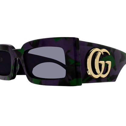 Gucci Sunglasses GG1425S 003 Big Spotted Purple And Green Havana/Grey Lavender