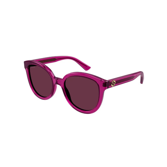 Gucci Sunglasses GG1315S 004 Transparent Fuchsia/Burgundy Mirror Women