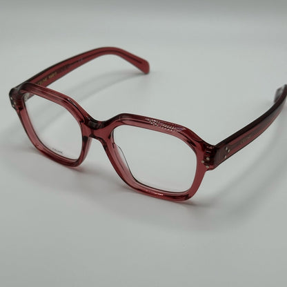 Celine Eyeglasses CL50096I 52074 Shiny Transparent Terracotta Women