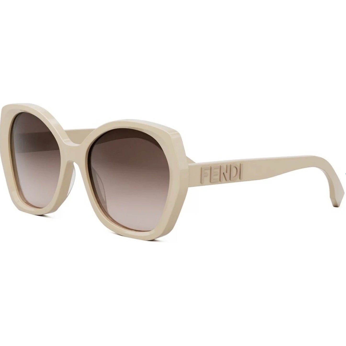 Fendi Sunglasses FE40112I 57F Shiny Beige/Brown Gradient Women
