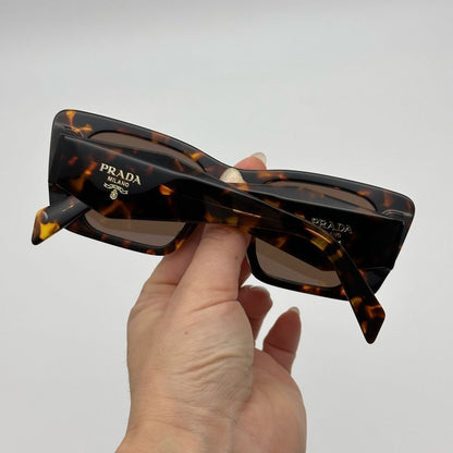 Prada Sunglasses PR08YS 01V8C1 Havana Honey/Dark Brown Women