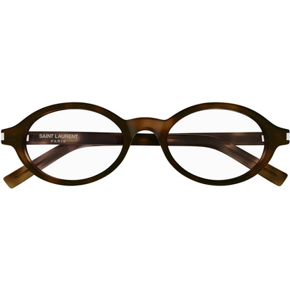 Saint Laurent SL751 JEANNE OPT 003 Shiny Havana/Clear Blue Light Block Eyeglasses
