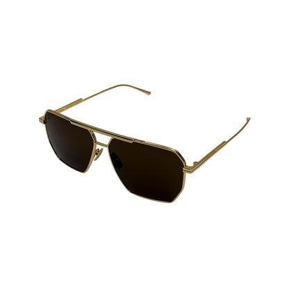 Bottega Veneta Sunglasses BV1012S 003 Gold Brown Unisex