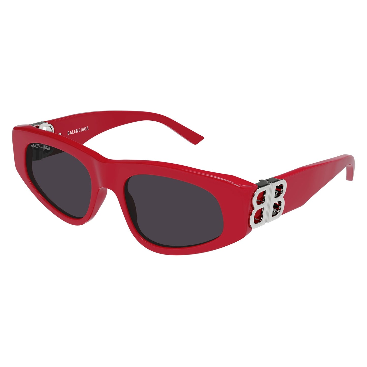 BALENCIAGA Sunglasses BB0095S 016 Red Silver Grey Women