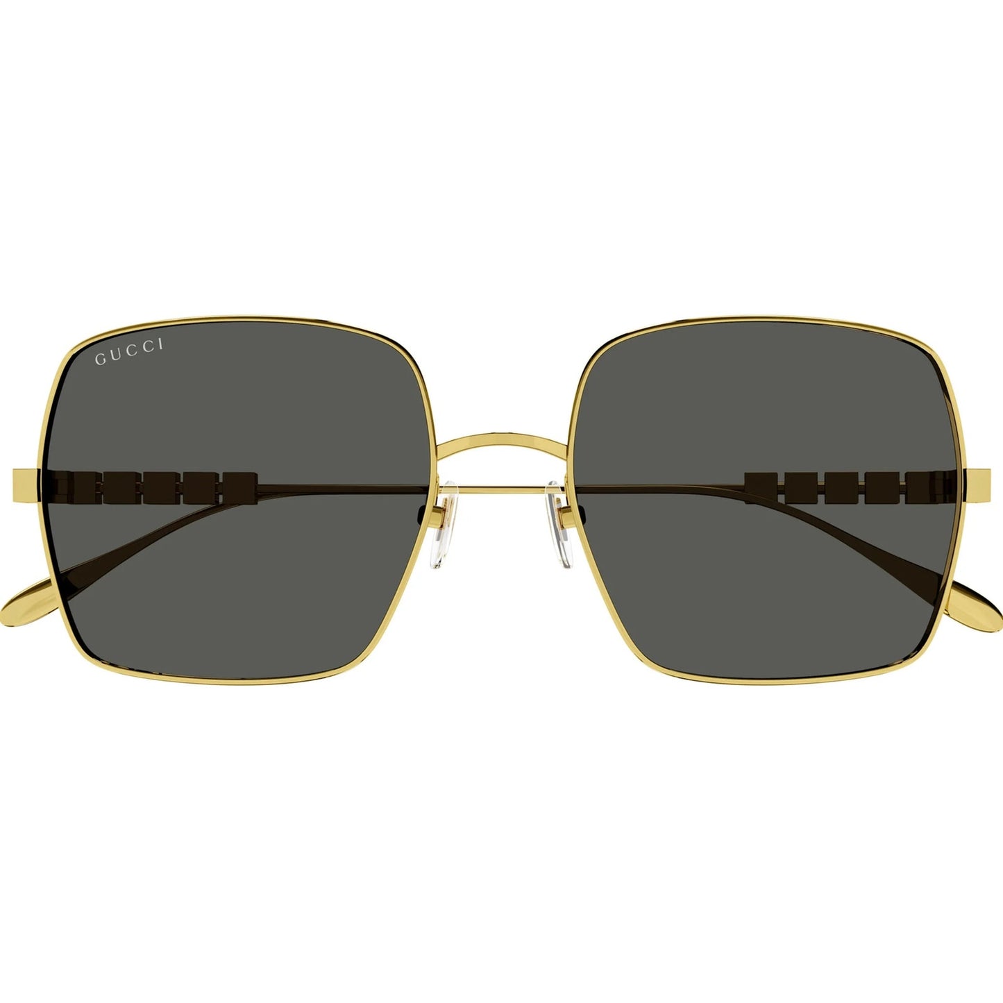 Gucci Sunglasses GG1434S 001 Yellow Gold Grey Women