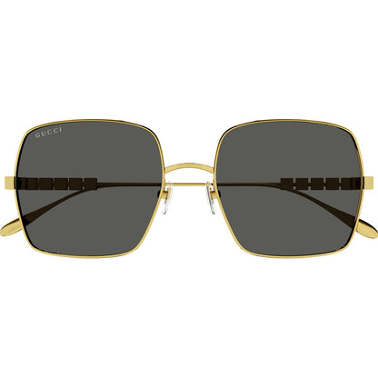 Gucci Sunglasses GG1434S 001 Yellow Gold Grey Women