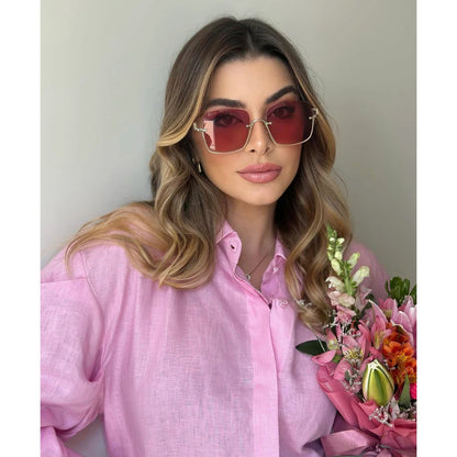 Gucci Sunglasses GG1279S 003 G0ld/Red Women