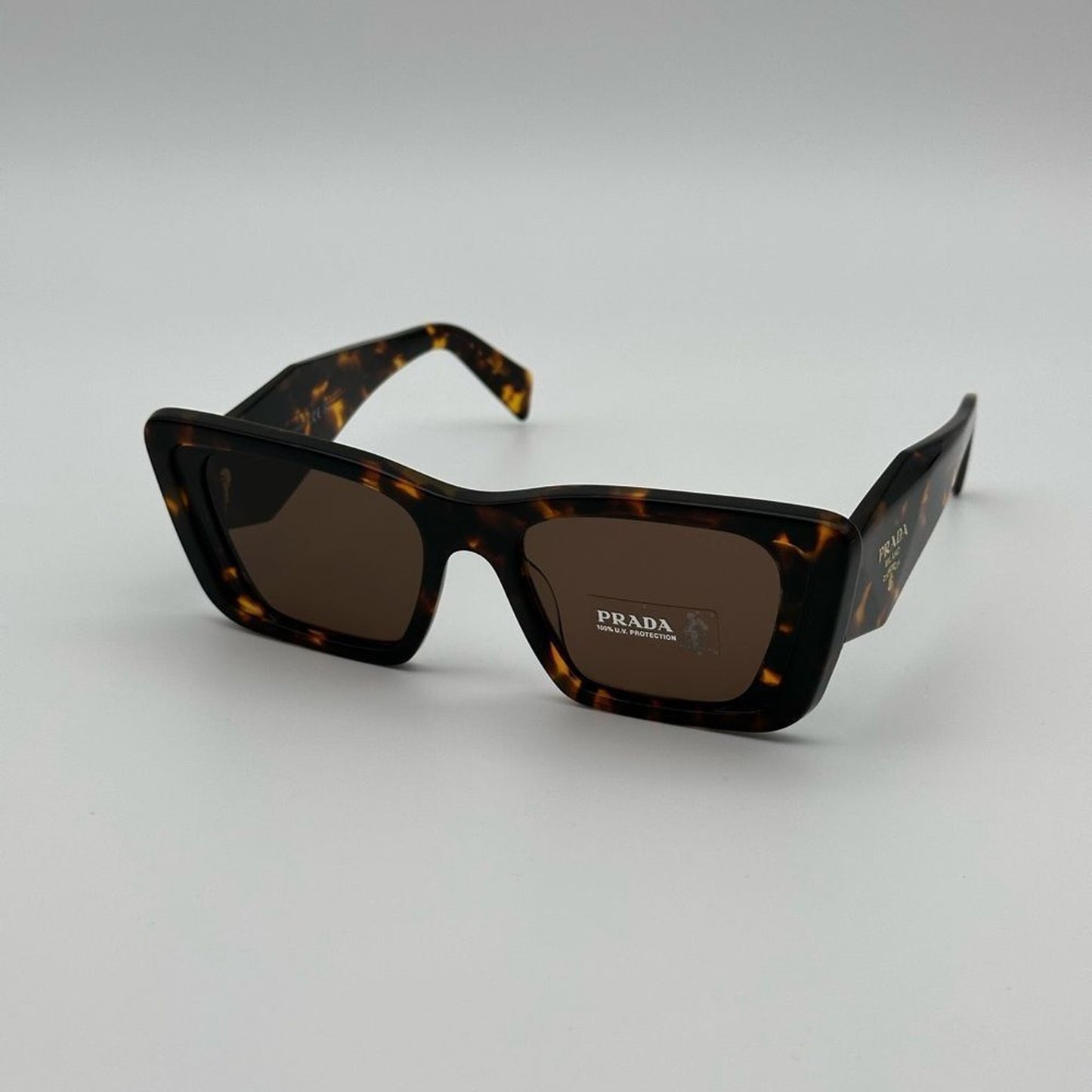 Prada Sunglasses PR08YS 01V8C1 Havana Honey/Dark Brown Women