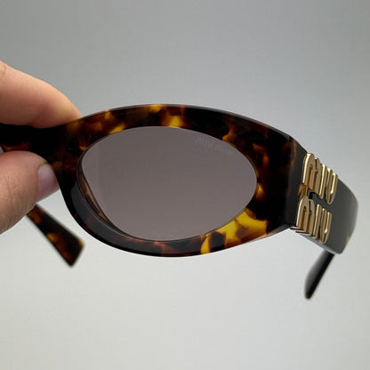 MIU MIU Sunglasses MU11WS 14L20I Honey Havana/Light Purple Brown Women