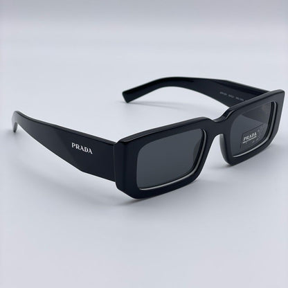 Prada Sunglasses PR06YSF 09Q5S0 Black White/Dark Grey Unisex