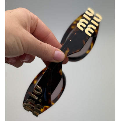 MIU MIU Sunglasses MU11WS 14L20I Honey Havana/Light Purple Brown Women