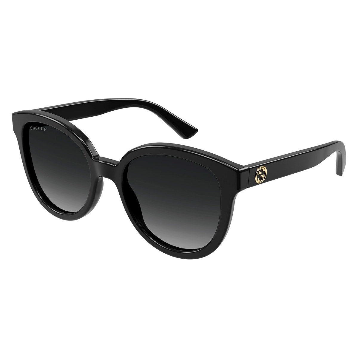 Gucci Sunglasses GG1315S 002 Shiny Black/Grey Polarized Women