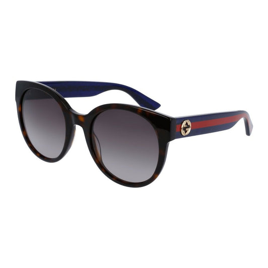 Gucci Sunglasses GG0035SN 004 Havana/Blue/Brown Women 