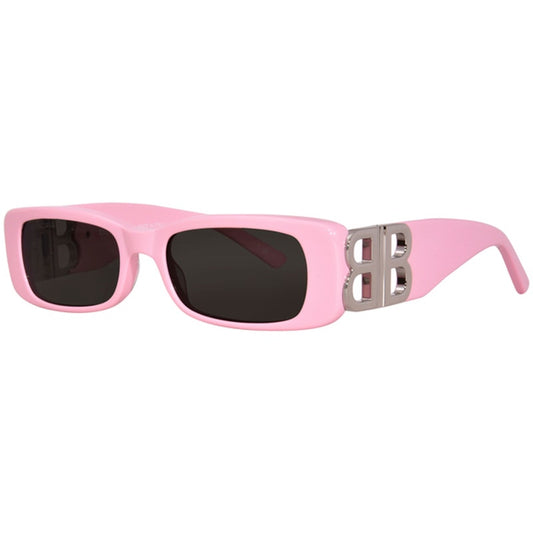 BALENCIAGA Sunglasses BB0096S 012 Pink/Silver/Grey Unisex