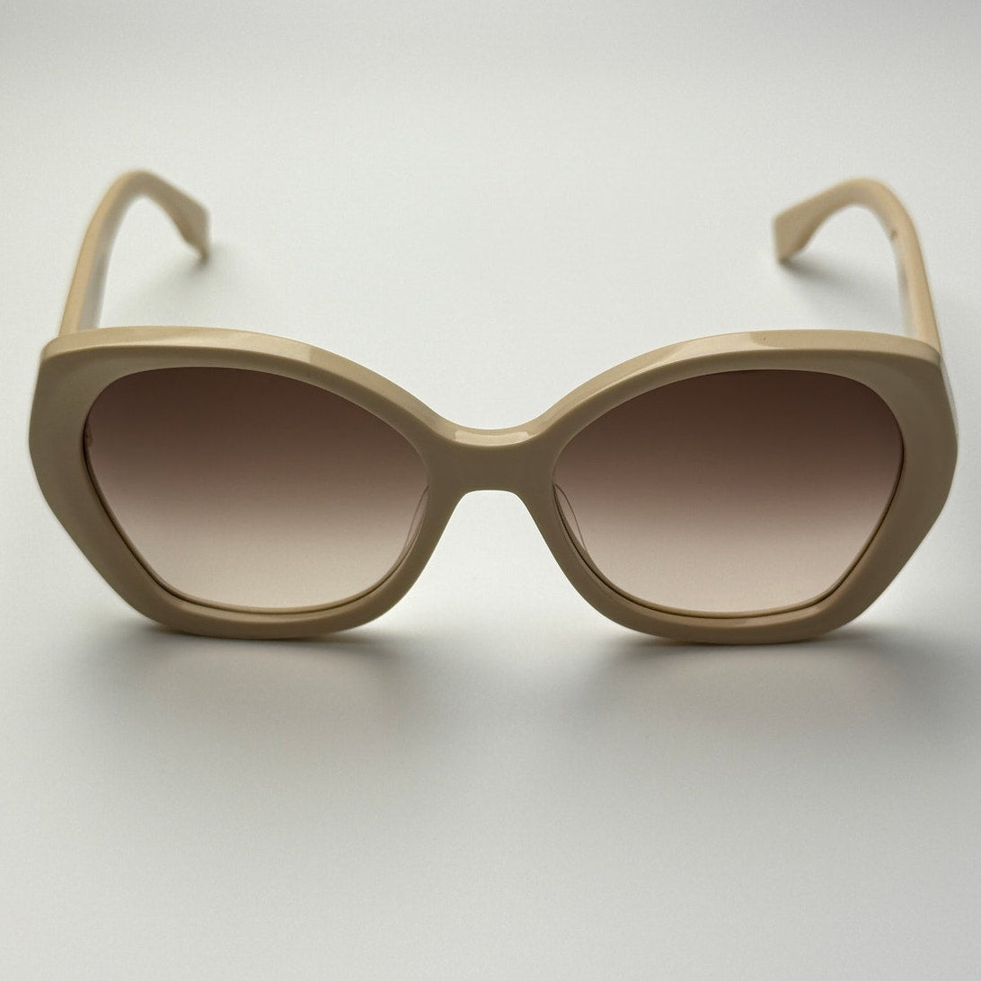 Fendi Sunglasses FE40112I 57F Shiny Beige/Brown Gradient Women