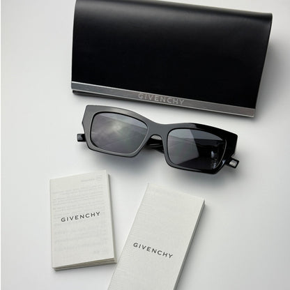Givenchy Sunglasses GV40077I 01A Shiny Black and Studs/Grey Women