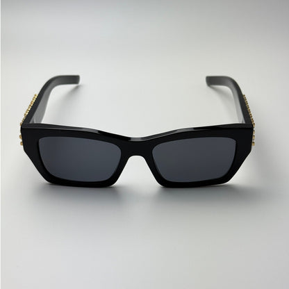 Givenchy Sunglasses GV40077I 01A Shiny Black and Studs/Grey Women
