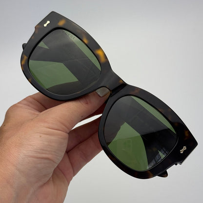 Gucci Sunglasses GG1110S 002 Dark Havana / Green Unisex