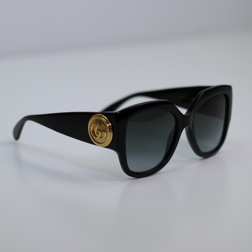 Gucci Sunglasses GG1407S 001 Black Grey Gradient Women