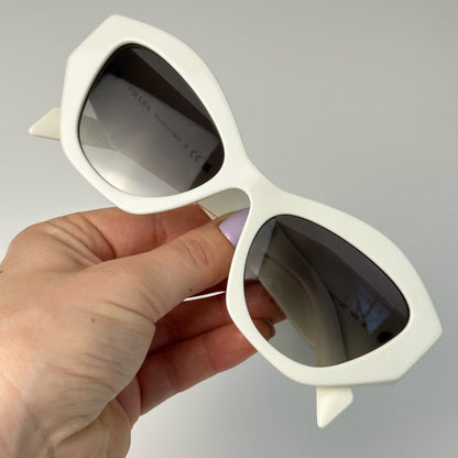 PRADA Sunglasses PR07YS 142130 White Grey Gradient Women