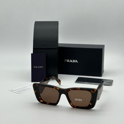 Prada Sunglasses PR08YS 01V8C1 Havana Honey/Dark Brown Women