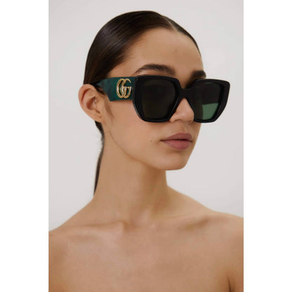 Gucci Sunglasses GG0956S 001 Black Green Women