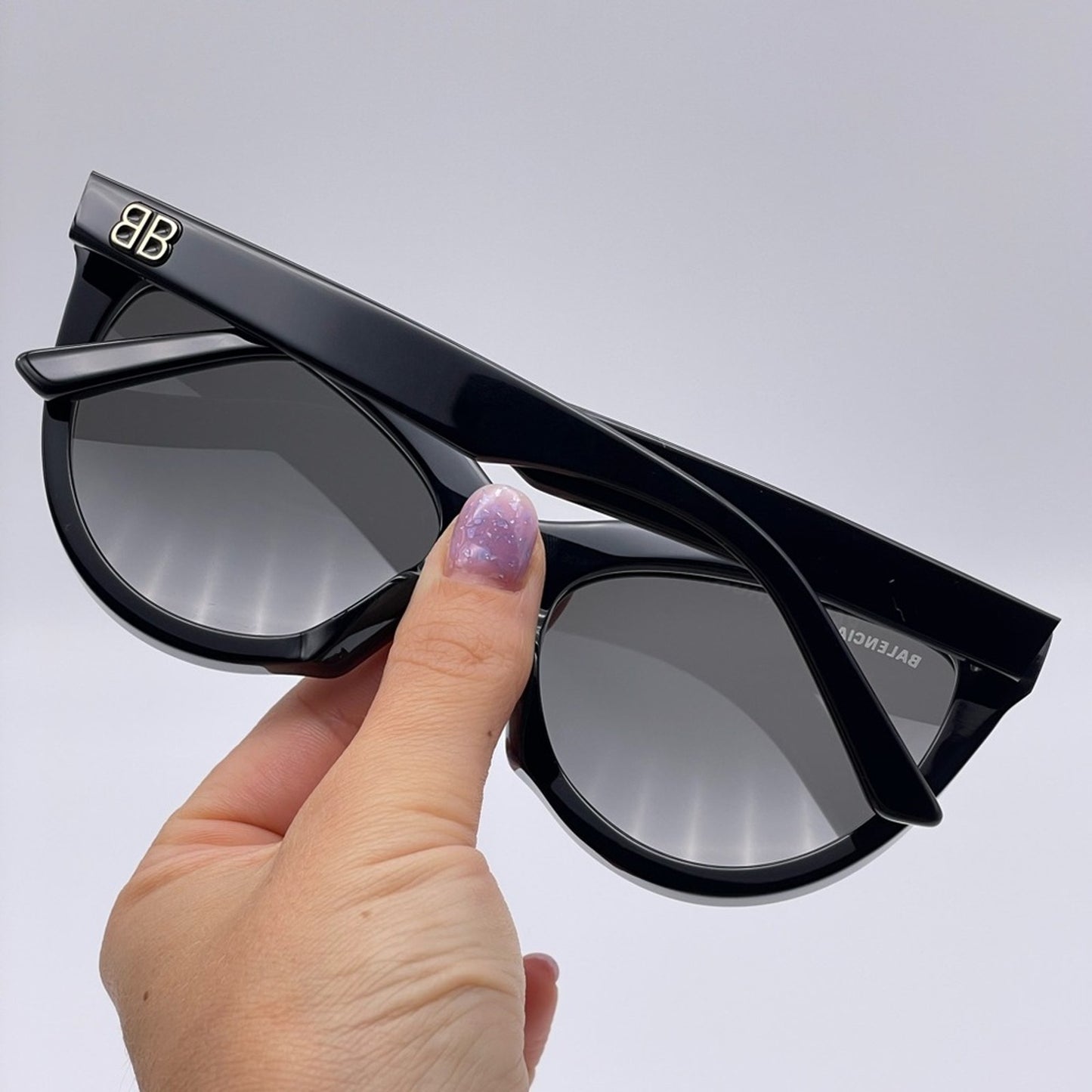 BALENCIAGA Sunglasses BB0217S 001 Black/Grey Women