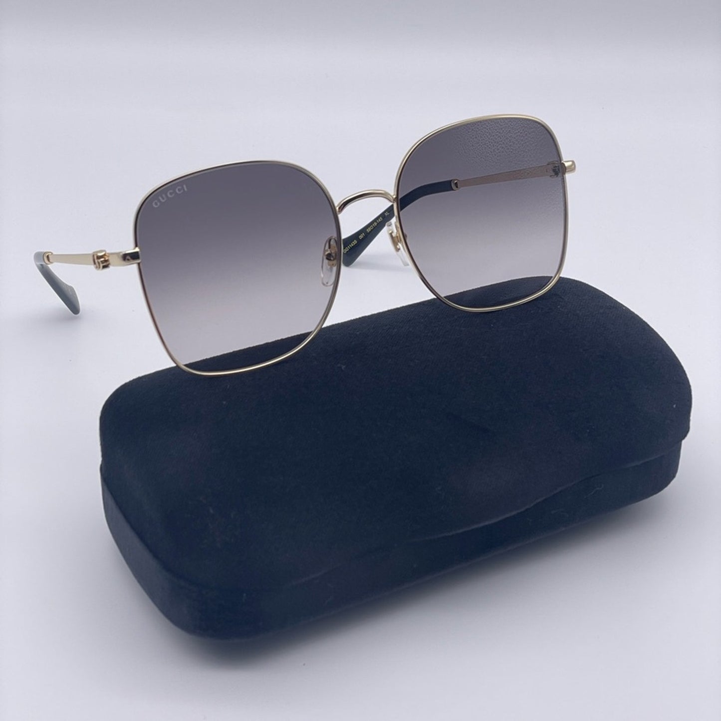 Gucci Sunglasses GG1143S 001 Gold/Grey Women